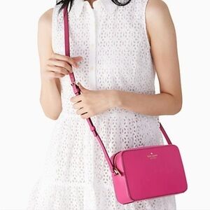 KATE SPADE New York Harper crossbody bag purse refined grain plum wine BNWT